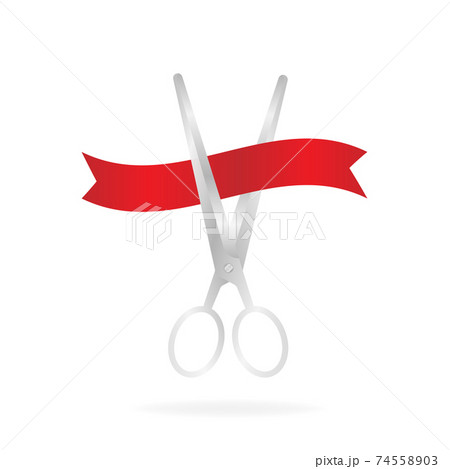 Grand opening, great design for any purposes. White background. Red ribbon vector. Festive event banner. Vector illustration banner template. Grand opening, great design for any purposes. White background. Red ribbon vector. Festive event banner. Vector illustration banner template. 74558903