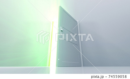 輝かしい未来への扉、天国と成功への道。 3D イラスト 74559058