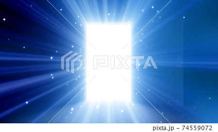 輝かしい未来への扉、天国と成功への道。 3D イラスト 74559072