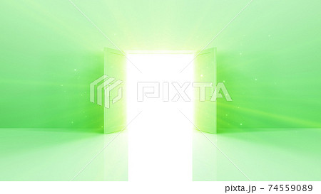 輝かしい未来への扉、天国と成功への道。 3D イラスト 74559089