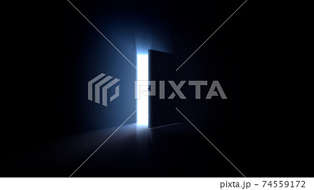 輝かしい未来への扉、天国と成功への道。 3D イラスト 輝かしい未来への扉、天国と成功への道。 3D イラスト 74559172