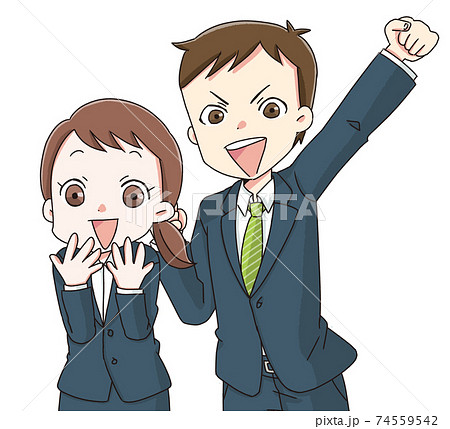 リクルート 転職 就職活動のイメージイラストのイラスト素材