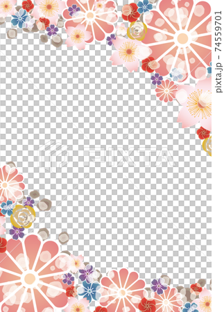 Flowers and Blurred Light Balls-Japanese Postcards-Vertical Flowers and Blurred Light Balls-Japanese Postcards-Vertical 74559701