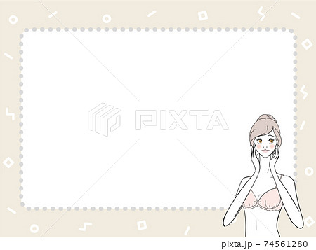 悩む　困る ランジェリー 女性 74561280