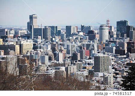 札幌市街地風景（旭山記念公園から） 74561517