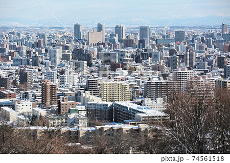 札幌市街地風景（旭山記念公園から） 74561518
