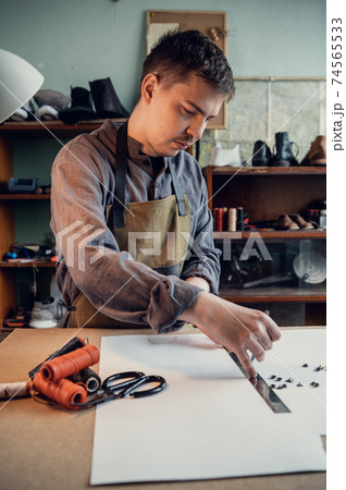 Hereditary tanner will be conducting a master class on making shoes from the skin, making a pattern on paper in his studio 74565533