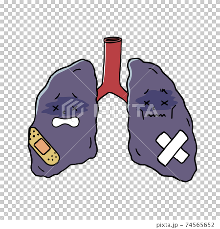 Injured unhealthy lung character 74565652