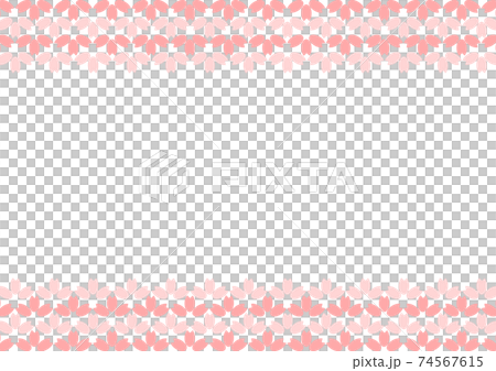 Cherry blossom continuous pattern frame background illustration 74567615