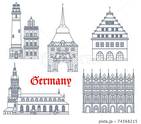 Germany landmarks of Mecklenburg Pomerania, icons 74568215