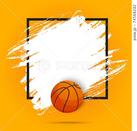 Basketball Sport Ball Flyer Or Poster Backgroundのイラスト素材 7456