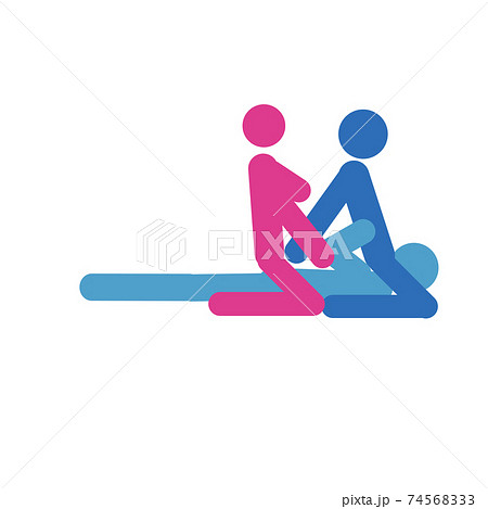 Cartoon different positions of threesome sex. Erotic style passion concept flat design. Cartoon different positions of threesome sex. Erotic style passion concept flat design. 74568333