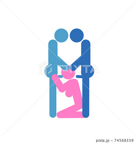 Erotic Threesome Sex Positions - Cartoon different positions of threesome sex.... - Stock Illustration  [74568339] - PIXTA
