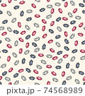 Lotus flowers scattered on a cream background seamless vector repeat 74568989