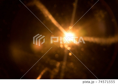 Abstract Natural Sun flare on the black 74571555