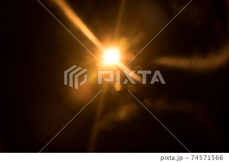 Abstract Natural Sun flare on the black 74571566