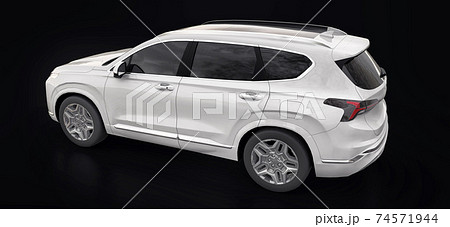 Big city white crossover on a black background. 3d rendering. Big city white crossover on a black background. 3d rendering. 74571944