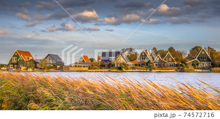 Traditional village scene holland 74572716