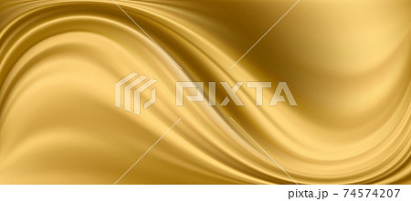 Gold silk satin fabric background. Vector Illustration. EPS10 Gold silk satin fabric background. Vector Illustration. EPS10 74574207