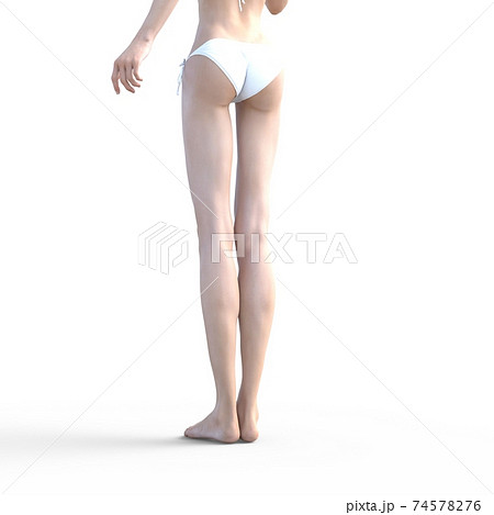 美しい女性の脚　perming3DCG イラスト素材 74578276