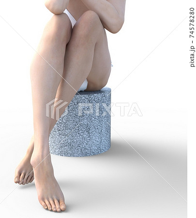 美しい女性の脚 perming3DCG イラスト素材 美しい女性の脚 perming3DCG イラスト素材 74578280