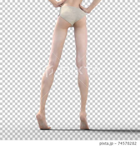 Beautiful female legs perming3DCG illustration material 74578282