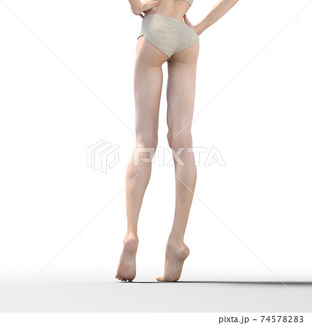 美しい女性の脚 perming3DCG イラスト素材 美しい女性の脚 perming3DCG イラスト素材 74578283