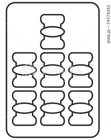 線画 七索 麻雀牌 牌 イラスト アイコンのイラスト素材