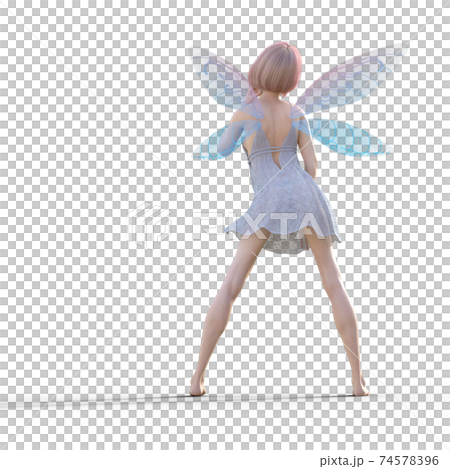Beautiful leg fairy perming 3DCG illustration material Beautiful leg fairy perming 3DCG illustration material 74578396