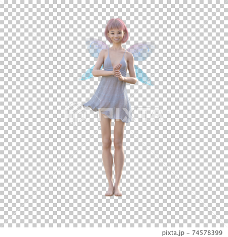 美脚の妖精 perming 3DCG イラスト素材 美脚の妖精 perming 3DCG イラスト素材 74578399
