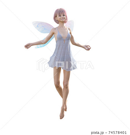 美脚の妖精　perming 3DCG　イラスト素材 74578401