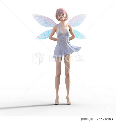美脚の妖精　perming 3DCG　イラスト素材 74578403