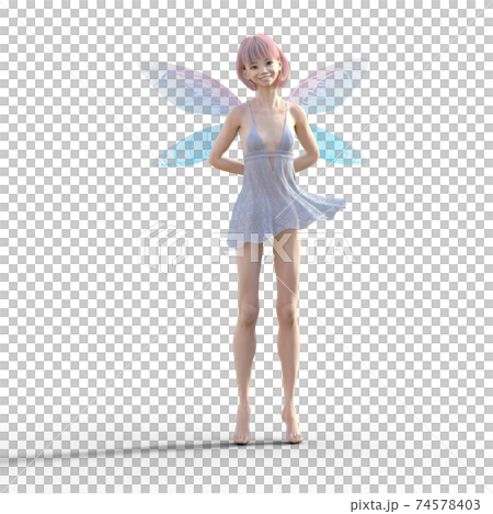 美脚の妖精　perming 3DCG　イラスト素材 74578403