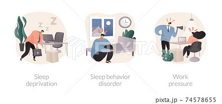 Stress management abstract concept vector illustrations. Stress management abstract concept vector illustrations. 74578655