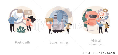 Media influence abstract concept vector illustrations. Media influence abstract concept vector illustrations. 74578656