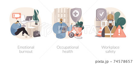Employee health abstract concept vector illustrations. Employee health abstract concept vector illustrations. 74578657