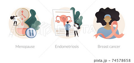 Female health issues abstract concept vector illustrations. Female health issues abstract concept vector illustrations. 74578658