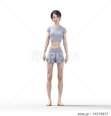 スレンダーな女性 perming3DCGイラスト素材 スレンダーな女性 perming3DCGイラスト素材 74579877