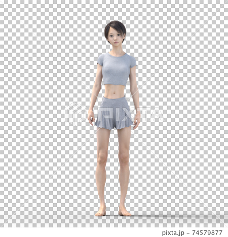 スレンダーな女性 perming3DCGイラスト素材 スレンダーな女性 perming3DCGイラスト素材 74579877