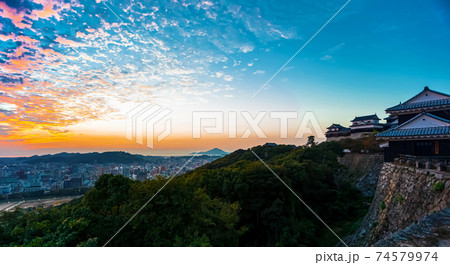 Ancient Matsuyama Castle in Matsuyama, Japan 74579974