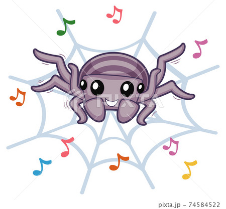 Spider Dance Music Notes Illustration 74584522
