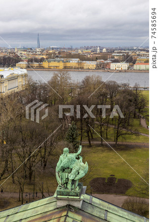 View of St. Petersburg from the observation deck of St. Isaac's Cathedral 74585694
