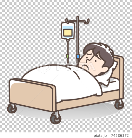 入院している男性 入院している男性 74586372