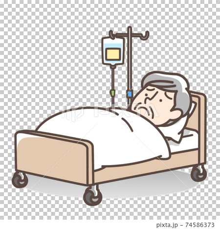 Grandfather in the hospital - Stock Illustration [74586373] - PIXTA