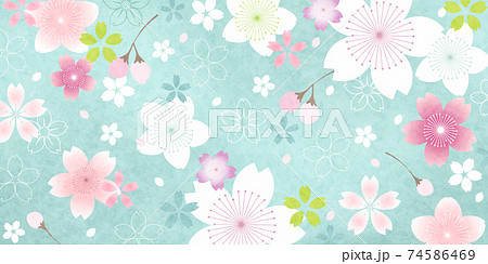 桜　和柄　春　背景 74586469
