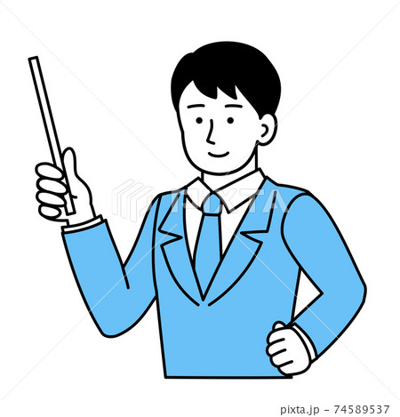 指示棒を持つビジネスパーソン 74589537