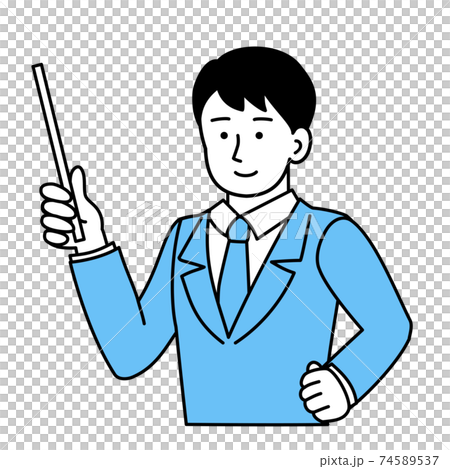 指示棒を持つビジネスパーソン 74589537