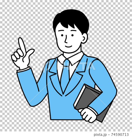 明るい表情のビジネスパーソン 74590713