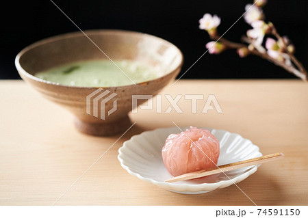 和菓子と抹茶 74591150
