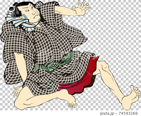 Ukiyo-e, a surprised man, part 2 Ukiyo-e, a surprised man, part 2 74593269